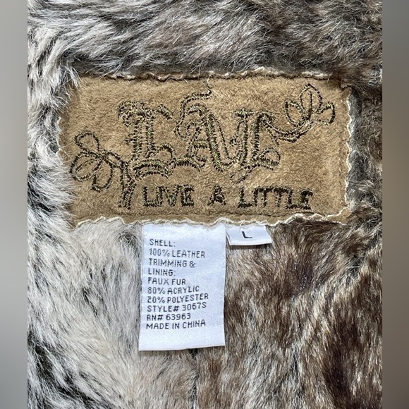 NWOT Live A Little Brown Leather Vest - Picture 10 of 15